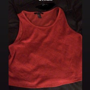 Suede crop top